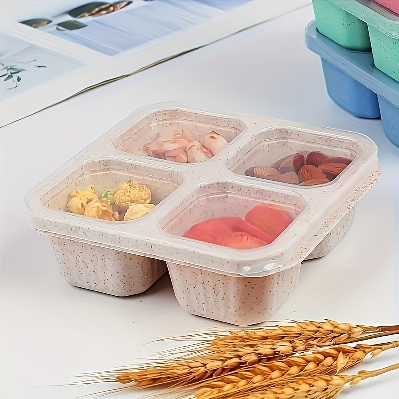 Food Prep Snacks - 재사용 가능한 플라스틱 스낵 도시락 2개