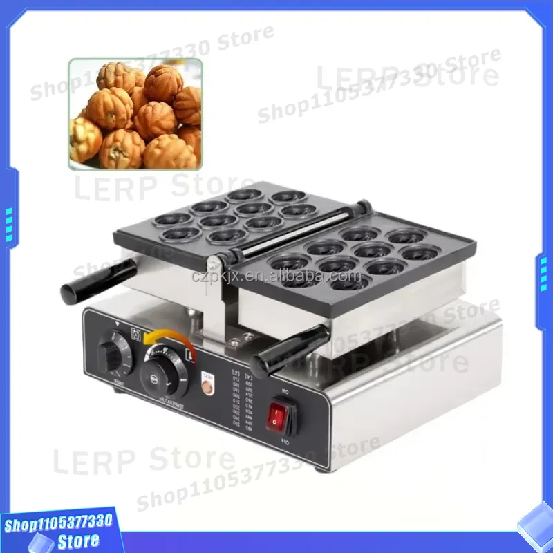 Food Snacks Restaurant - 상업용 호두 모양 빵 제조기 110V