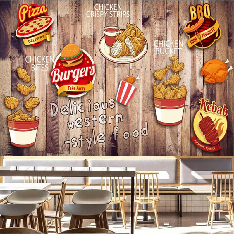 사용자 정의 프라이드 치킨 버거 벽지 패스트 푸드 레스 - Food Snacks Background 리뷰 및 가격