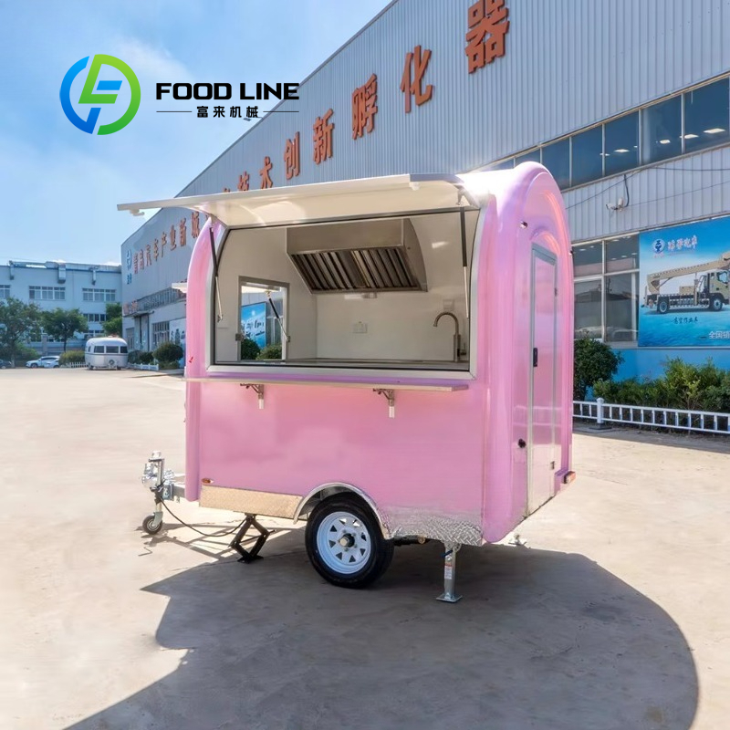 맞춤형 빈티지 핑크 미니 푸드 트레일러 상업용 이동식  - Street Food Snacks 리뷰 및 가격