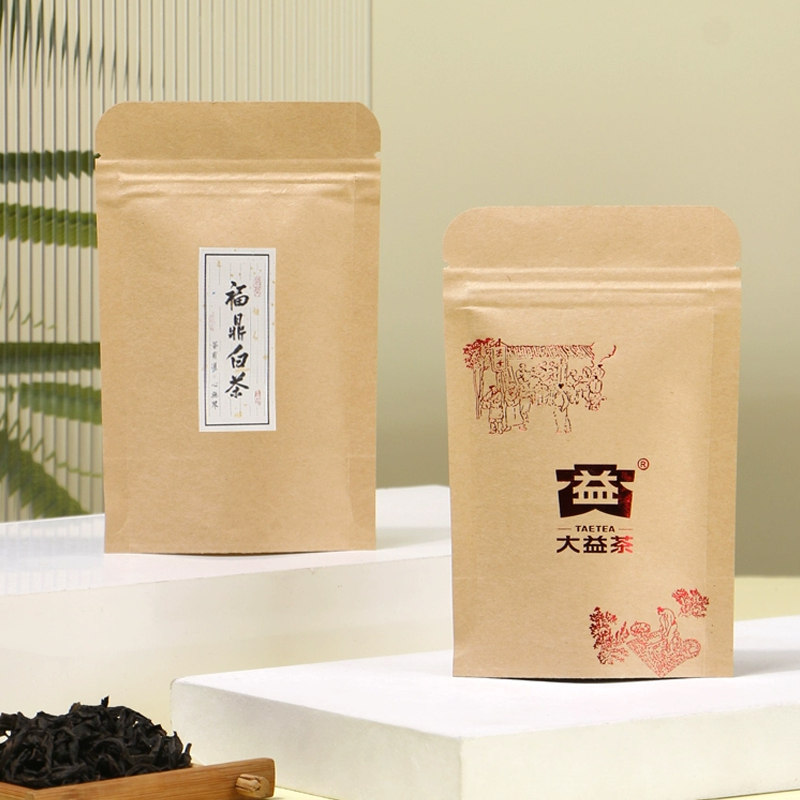 맞춤형 로고 갈색 크라프트 종이 스탠드형 지퍼백, 애완 - Logo Food Snack 리뷰 및 가격