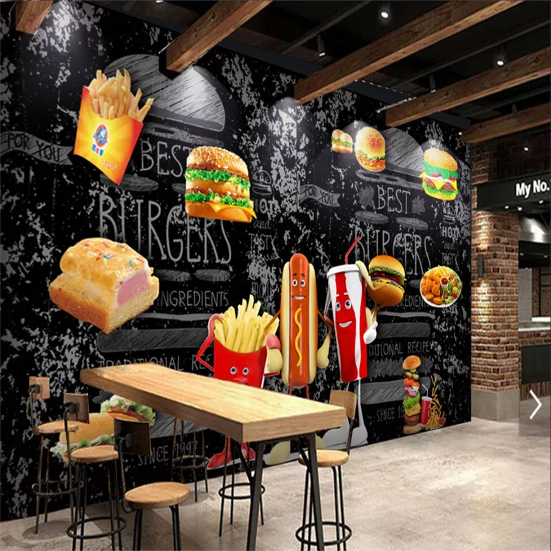 사용자 정의 햄버거 핫도그 빵 튀김 벽지 패스트 푸드  - Food Snacks Background 리뷰 및 가격