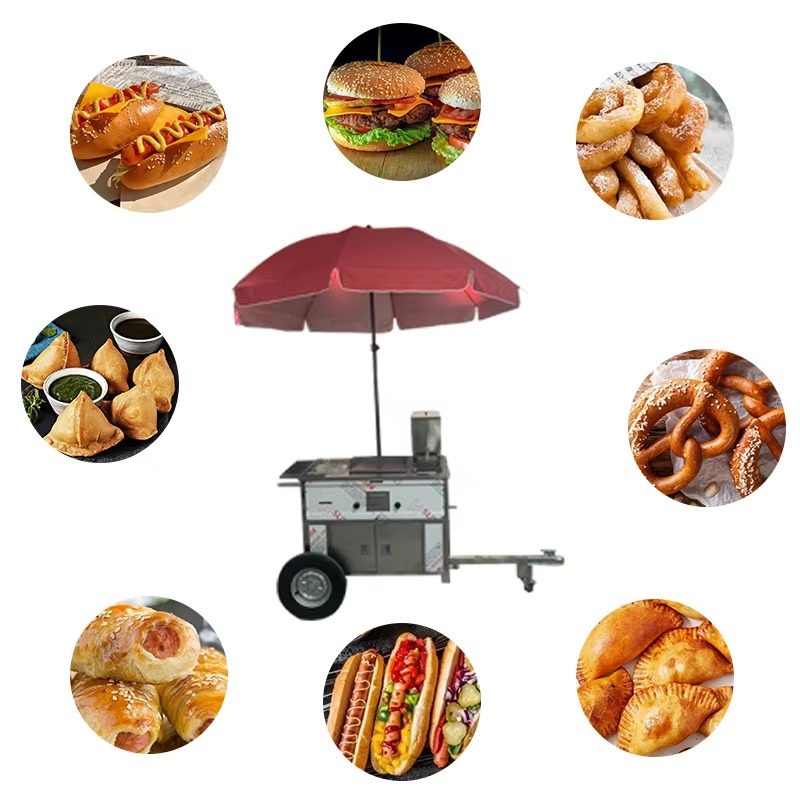 이동식 길거리 간식 카트, 견인 가능한 핫도그 카트,  - Street Food Snacks 리뷰 및 가격