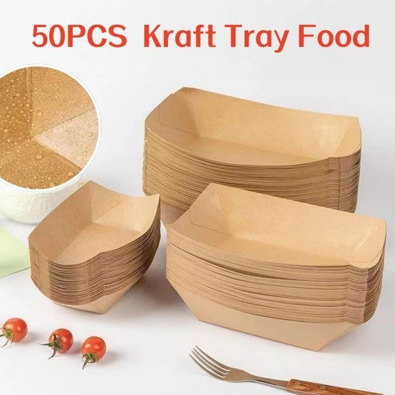 크라프트 보트 트레이 일회용 핫도그 보트 크라프트 종이 - Food Snacks Restaurant 리뷰 및 가격