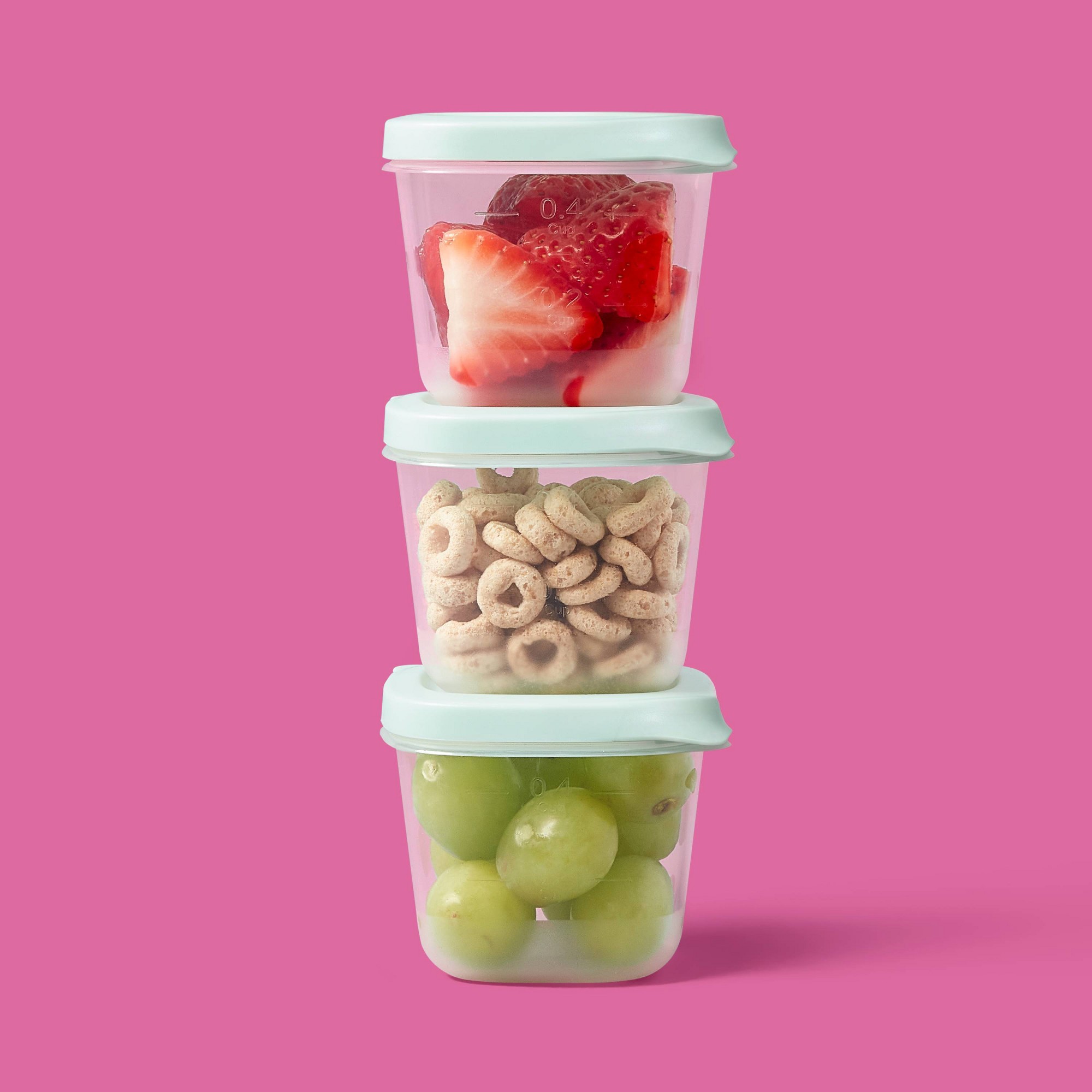 4ct 미니 사각형 하프컵 식품 보관 용기, BPA 프 - Food Prep Snacks 리뷰 및 가격