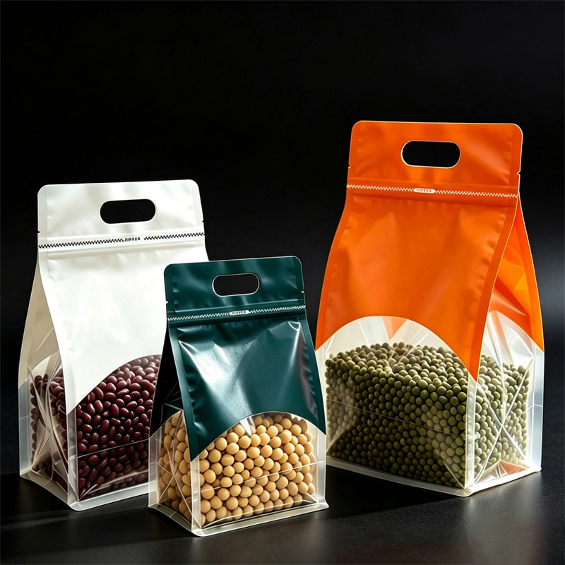 50개 투명 휴대용 밀봉 봉투, 곡물, 스낵, 커피,  - Logo Food Snack 리뷰 및 가격