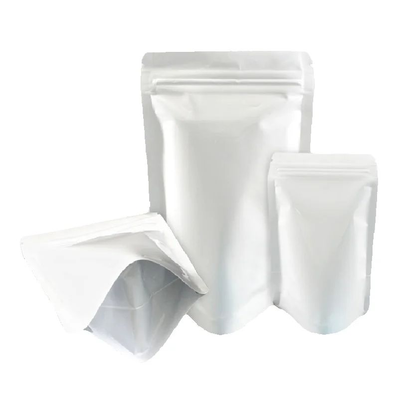 100PCS 스탠드업 무광/유광 흰색 알루미늄 호일 지 - Food Like Snacks 리뷰 및 가격